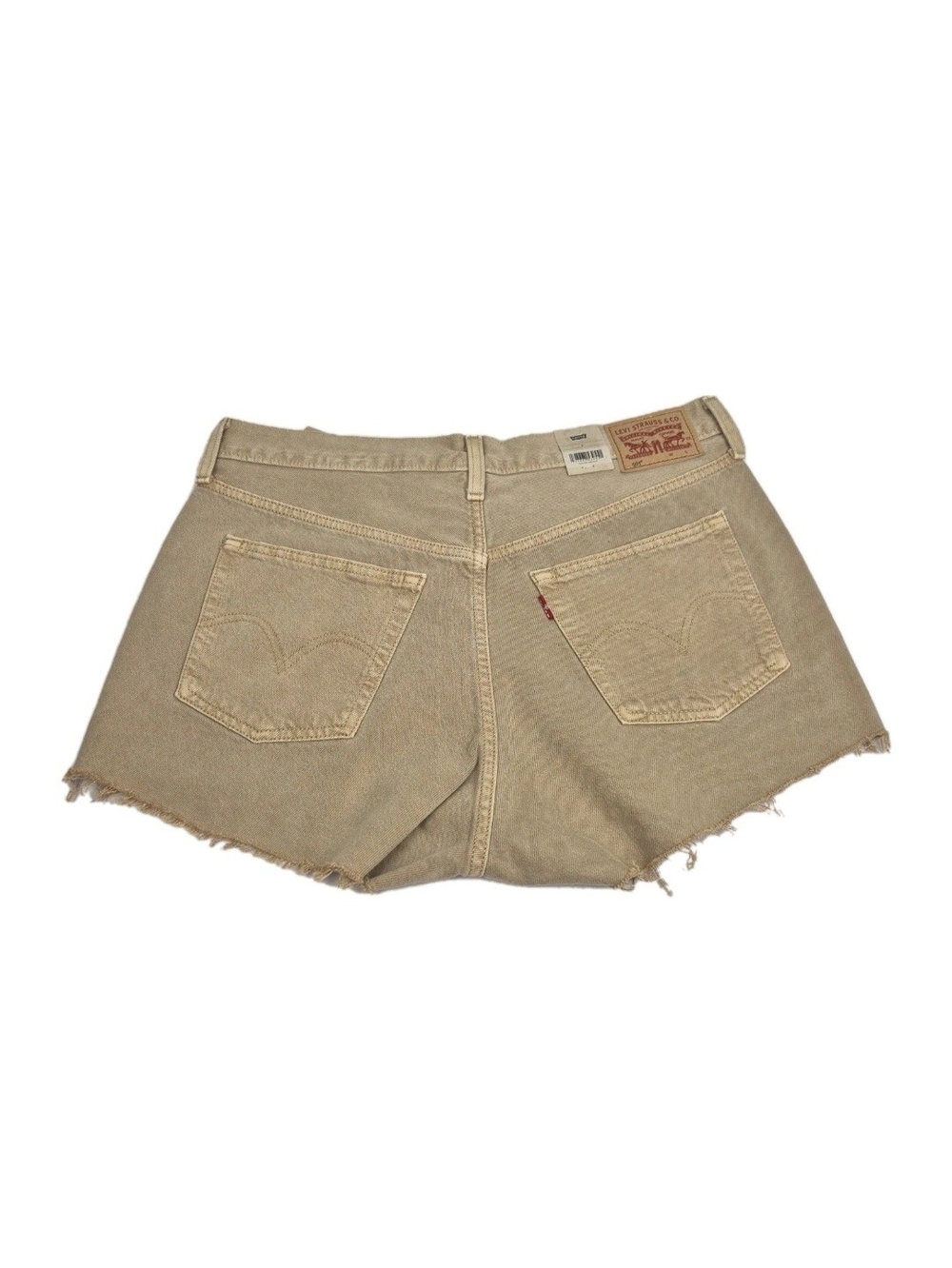 Levi’s 501 Women's Shorts Size 31 High Rise Raw Hem Distressed Light Brown 54 - Picture 2 of 10